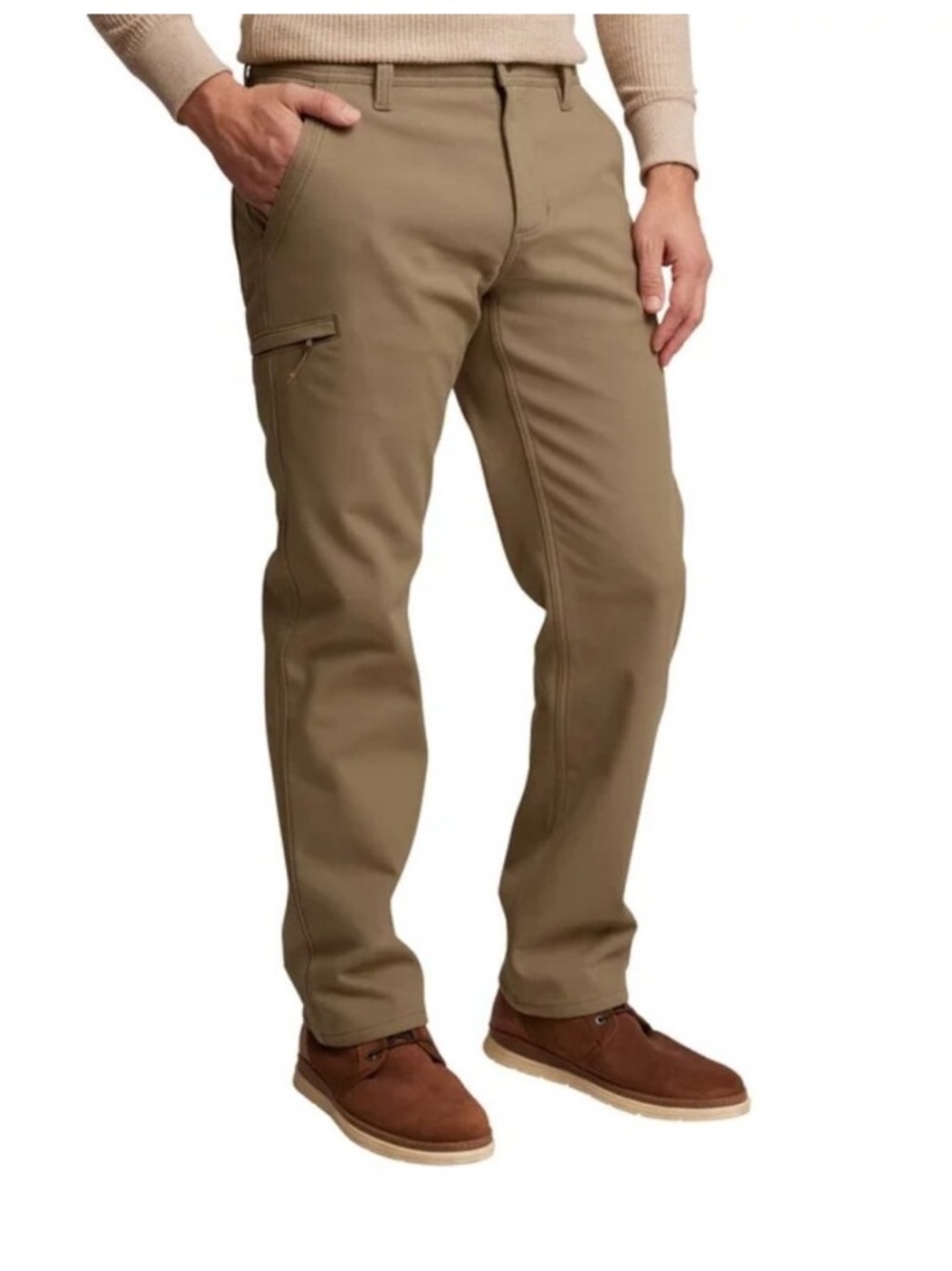 Weatherproof Vintage Men’s Fleece Lined Tan Canvas Pants. NWOT. Size 36x32.
